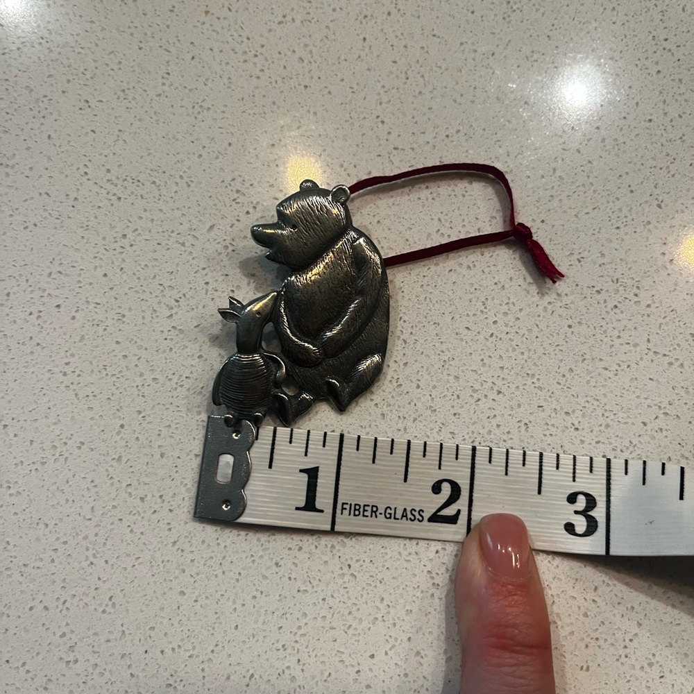 Vintage Disney & Danforth Pewter Winnie The Pooh Christmas Ornament - Picture 2 of 4